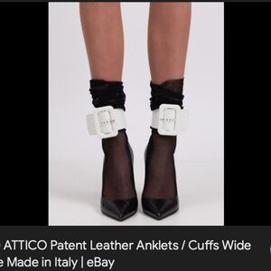 The Attico Black Velvet Anklet Cuffs - SOLD OUT